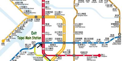 La estación principal de Taipei centro comercial subterráneo mapa