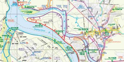 Mapa de ruta de bicicleta de Taipei