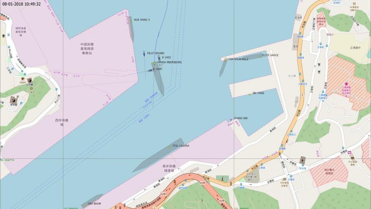 mapa de puerto de keelung