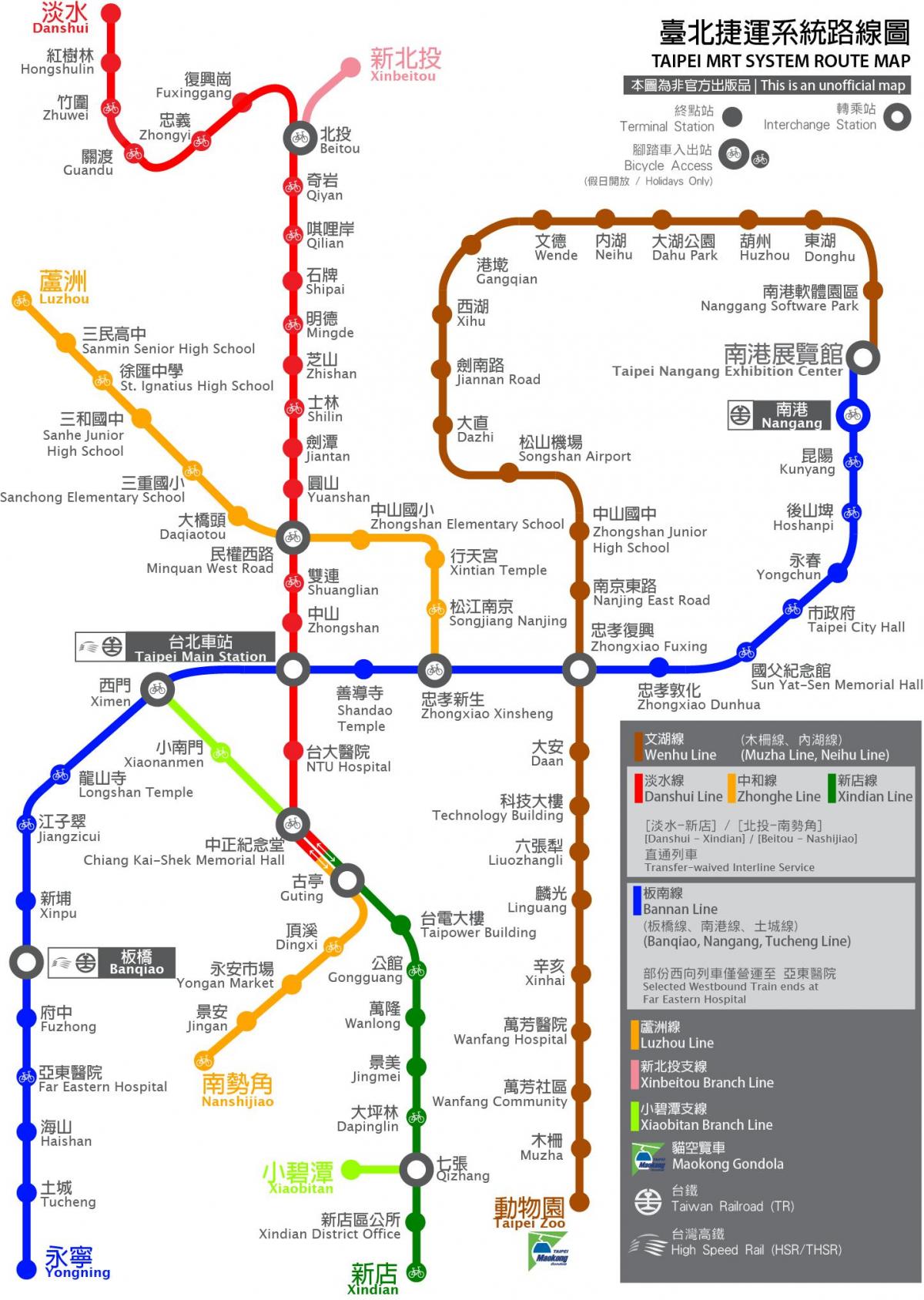 thsr Taipei station mapa