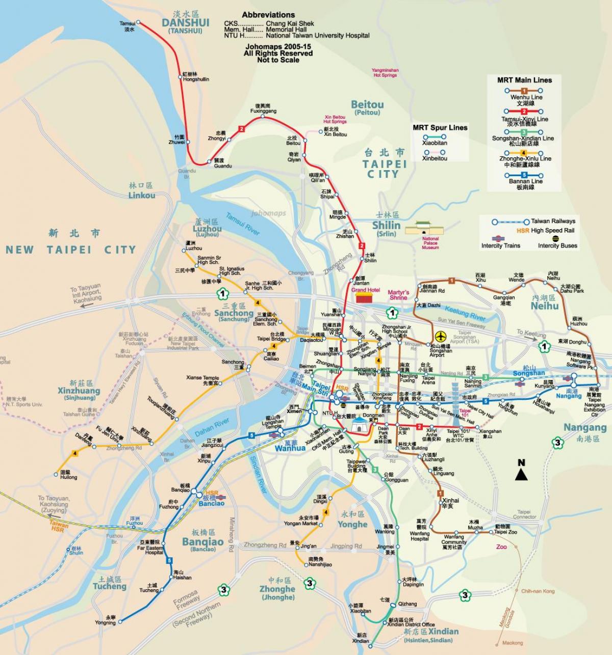 La ciudad de Taipei mapa