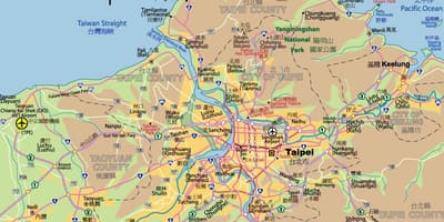 Mapa del centro de Taipei