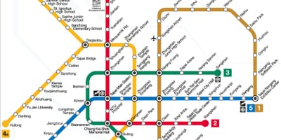 Mrt mapa de Taipéi 2016